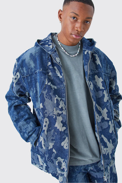 Campera Oversize Blue camo