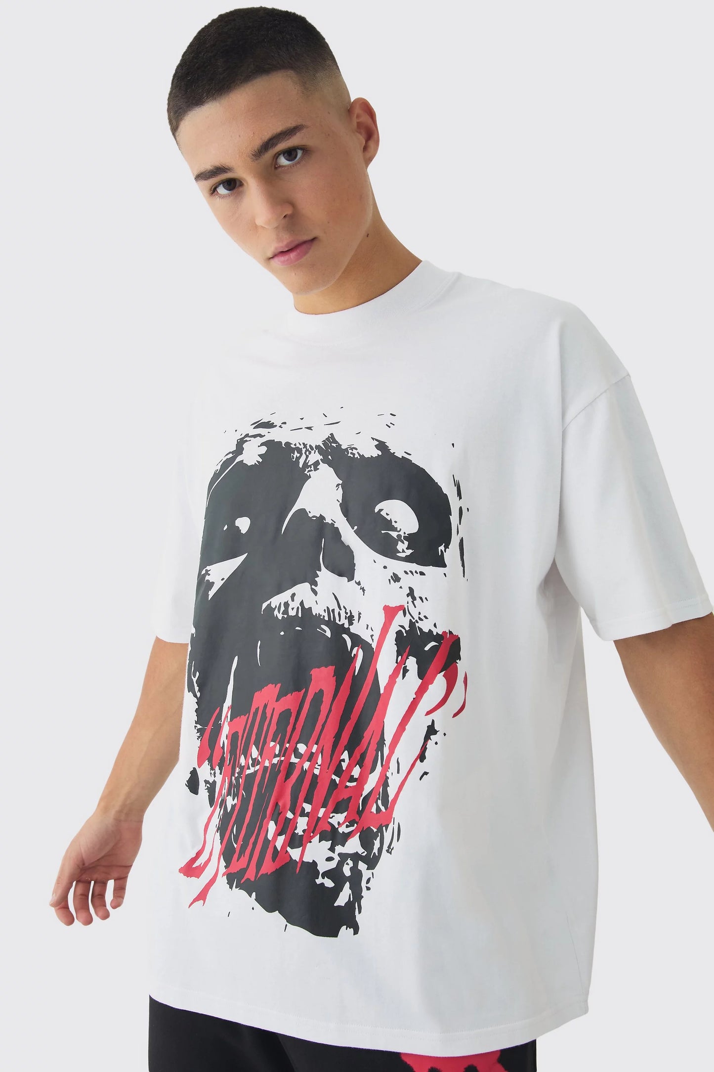 Camiseta Oversize white Maniac