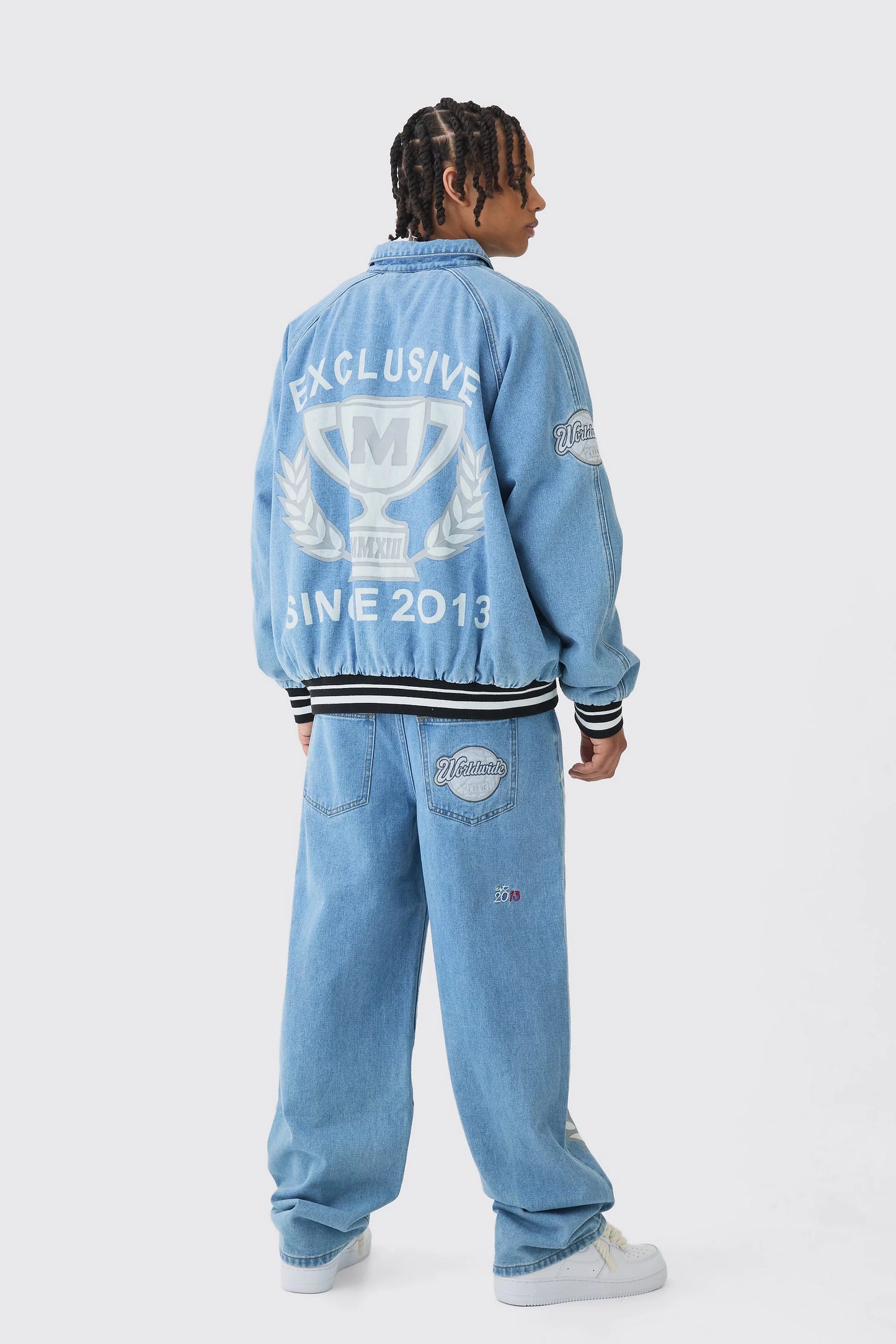 Pantalon Jean Baggy varsity denim tiger