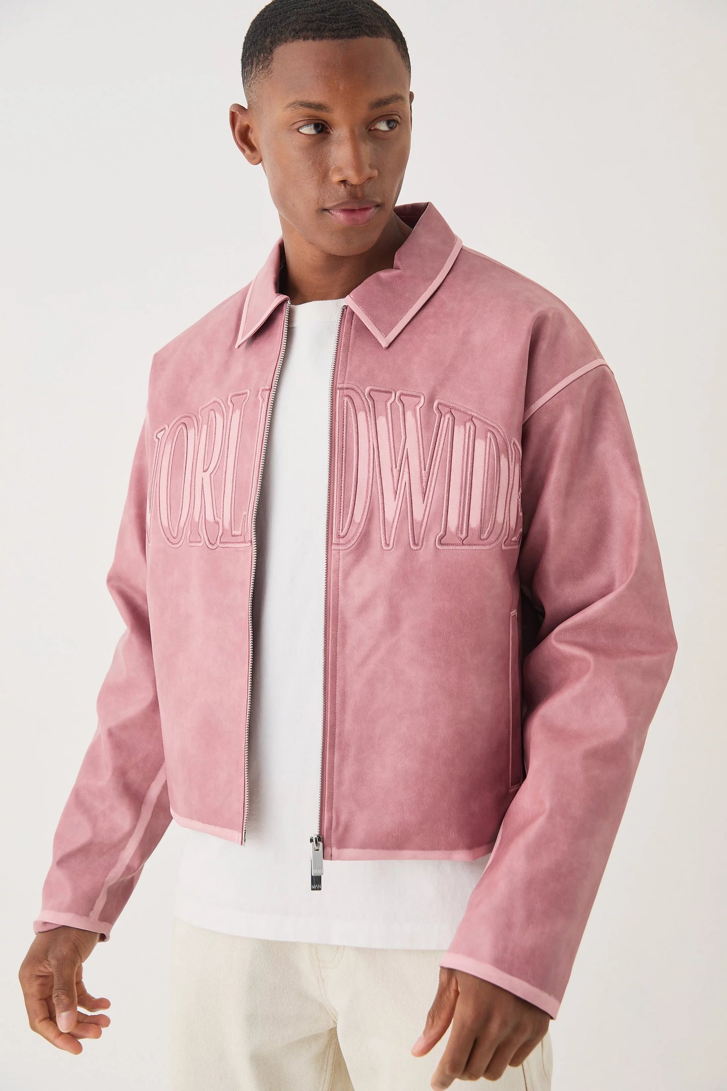 Campera Bomber Boxy WRLDWIDE Pink