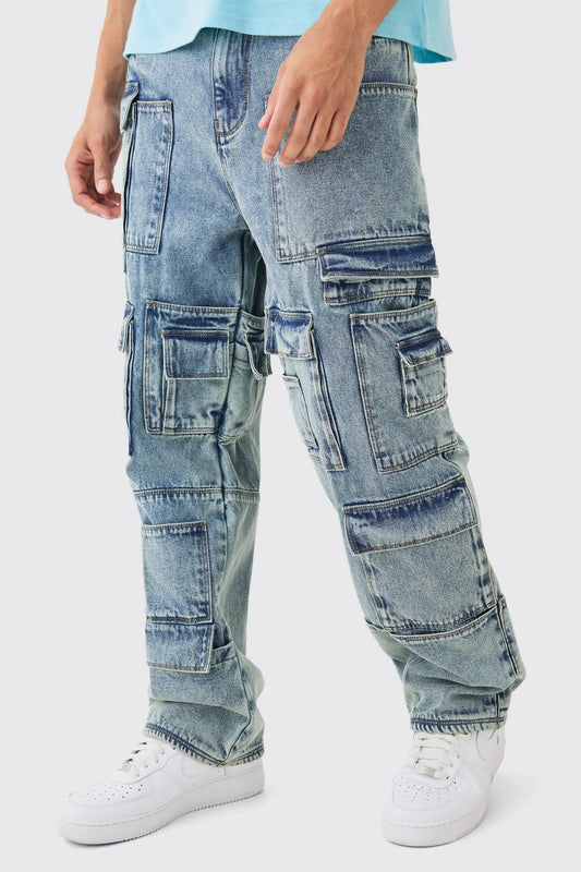 Pantalón Jean multicargo pocket