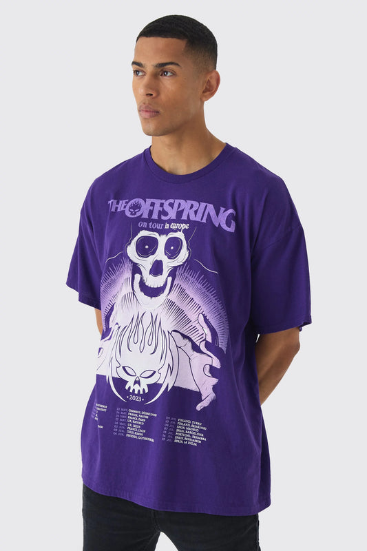 Camiseta Oversize purple skull