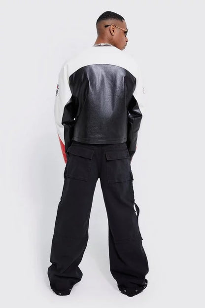 Pantalon Jean Baggy Multi cargo Black