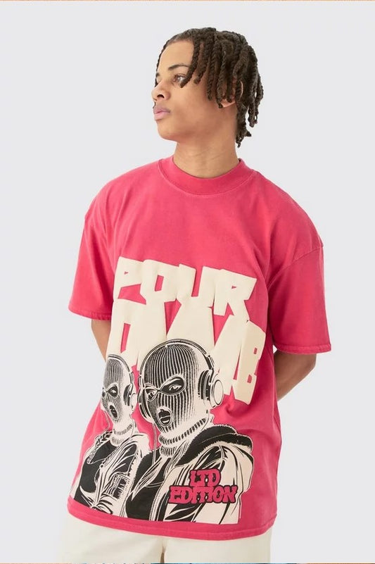 Camiseta Oversize Graffiti Homme MASK