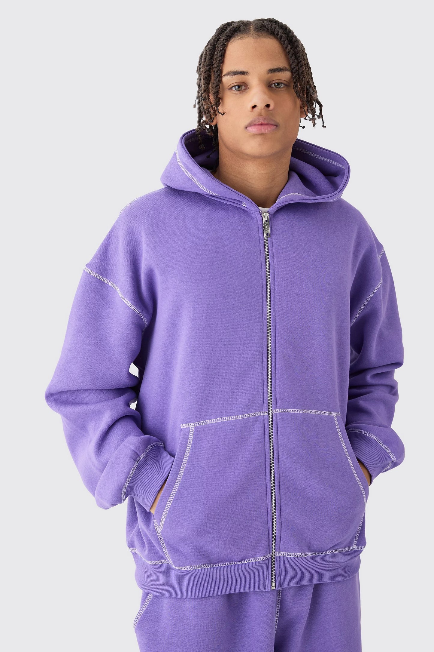 Campera Oversize Basic Purple