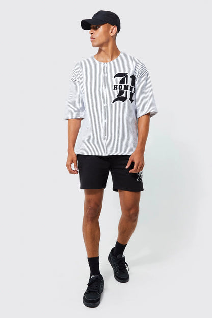 Conjunto de Camiseta béisbol y Short White homme