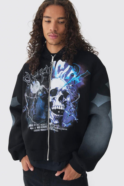 Campera Oversize Graffiti skull