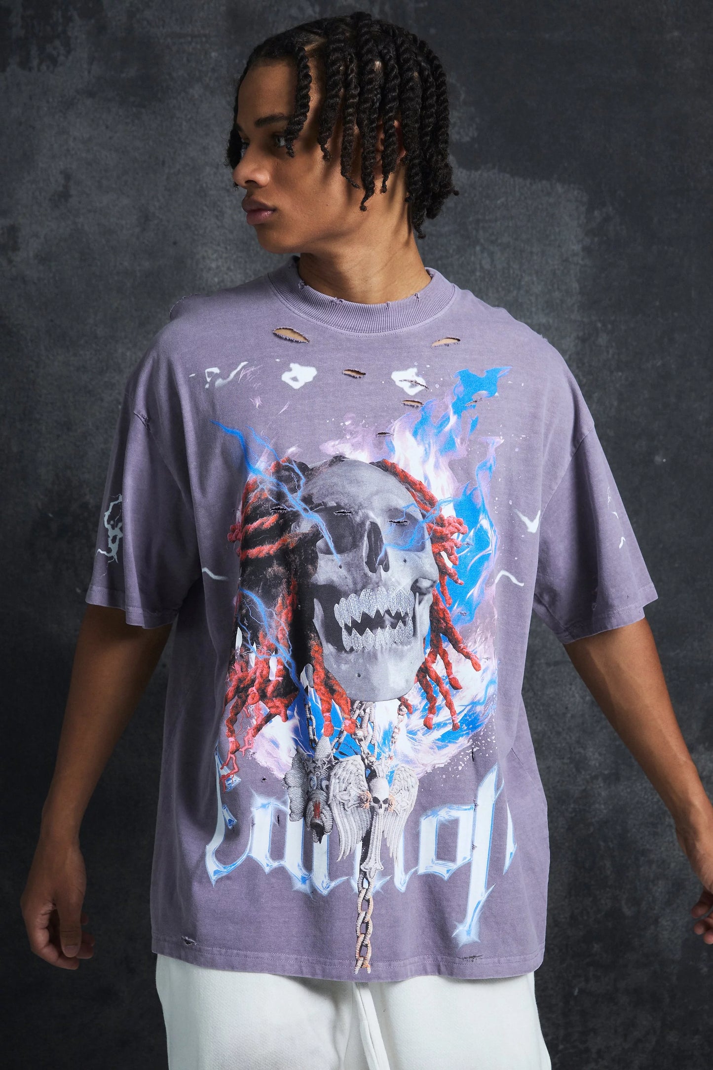 Camiseta Oversize trippie skull