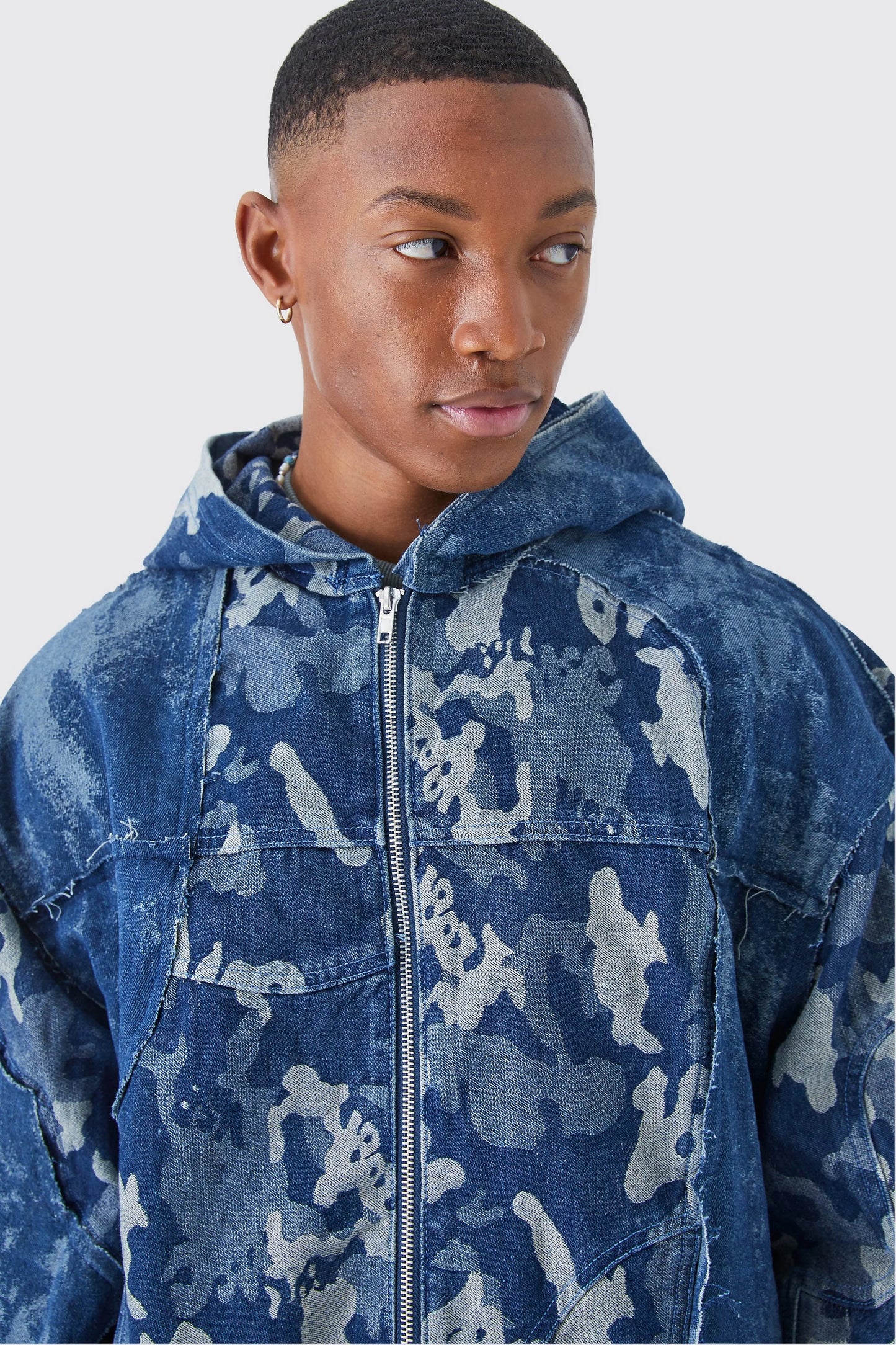 Campera Oversize Blue camo