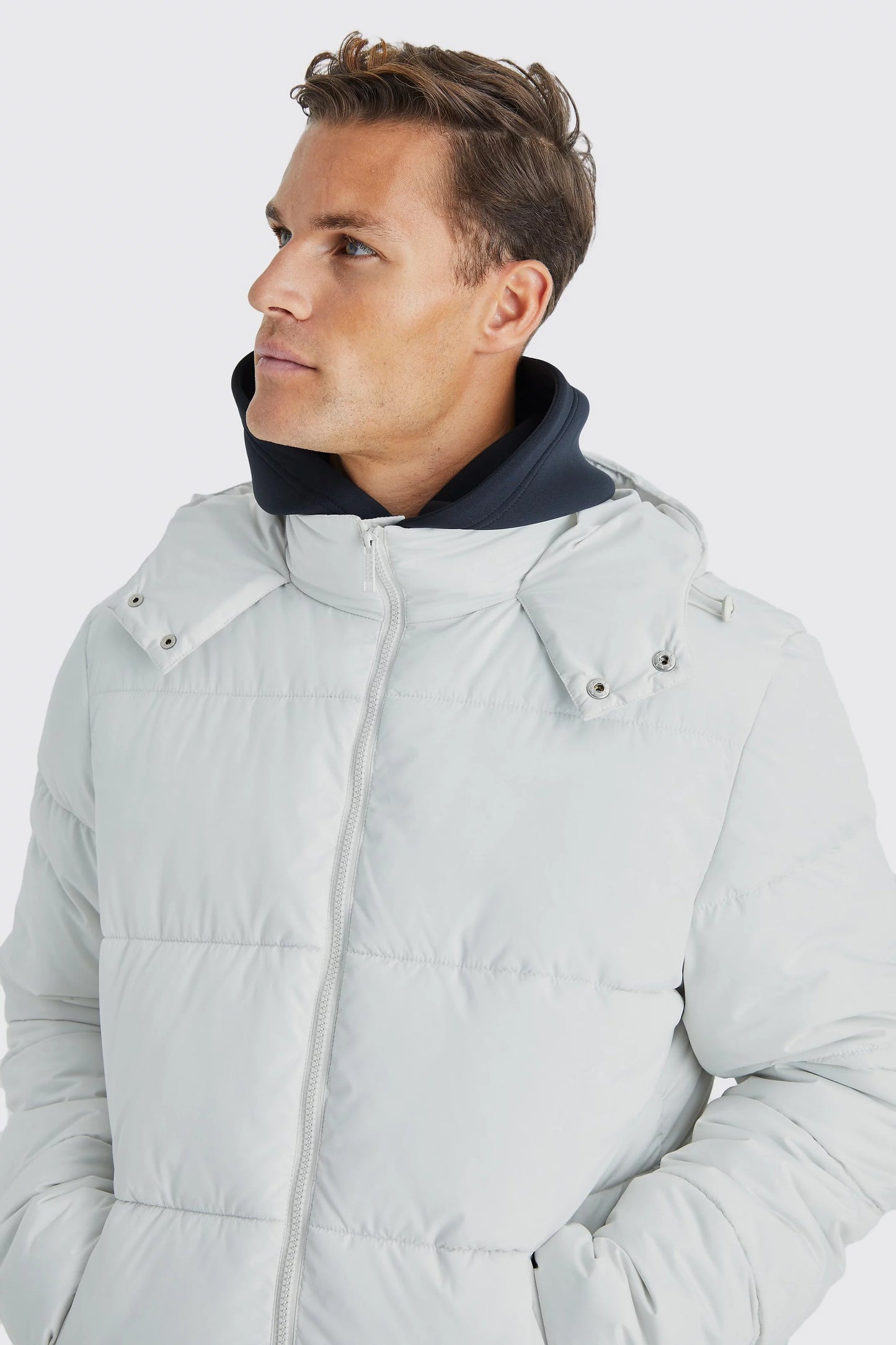 Campera Puffer Basic white