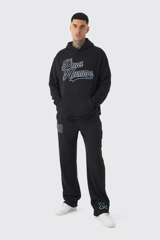 Conjunto Oversize de Canguro y pantalón deportivo varsity