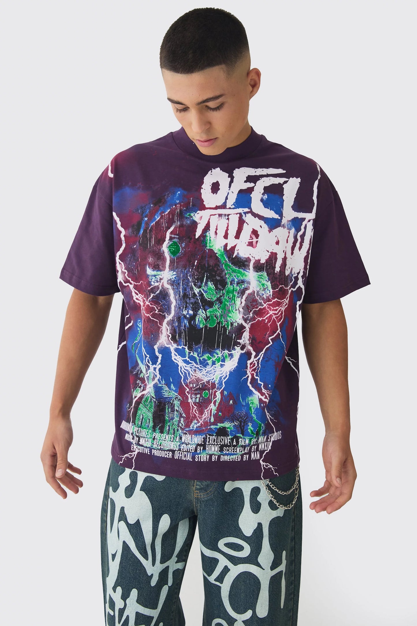 Camiseta Oversize purple Friday 13