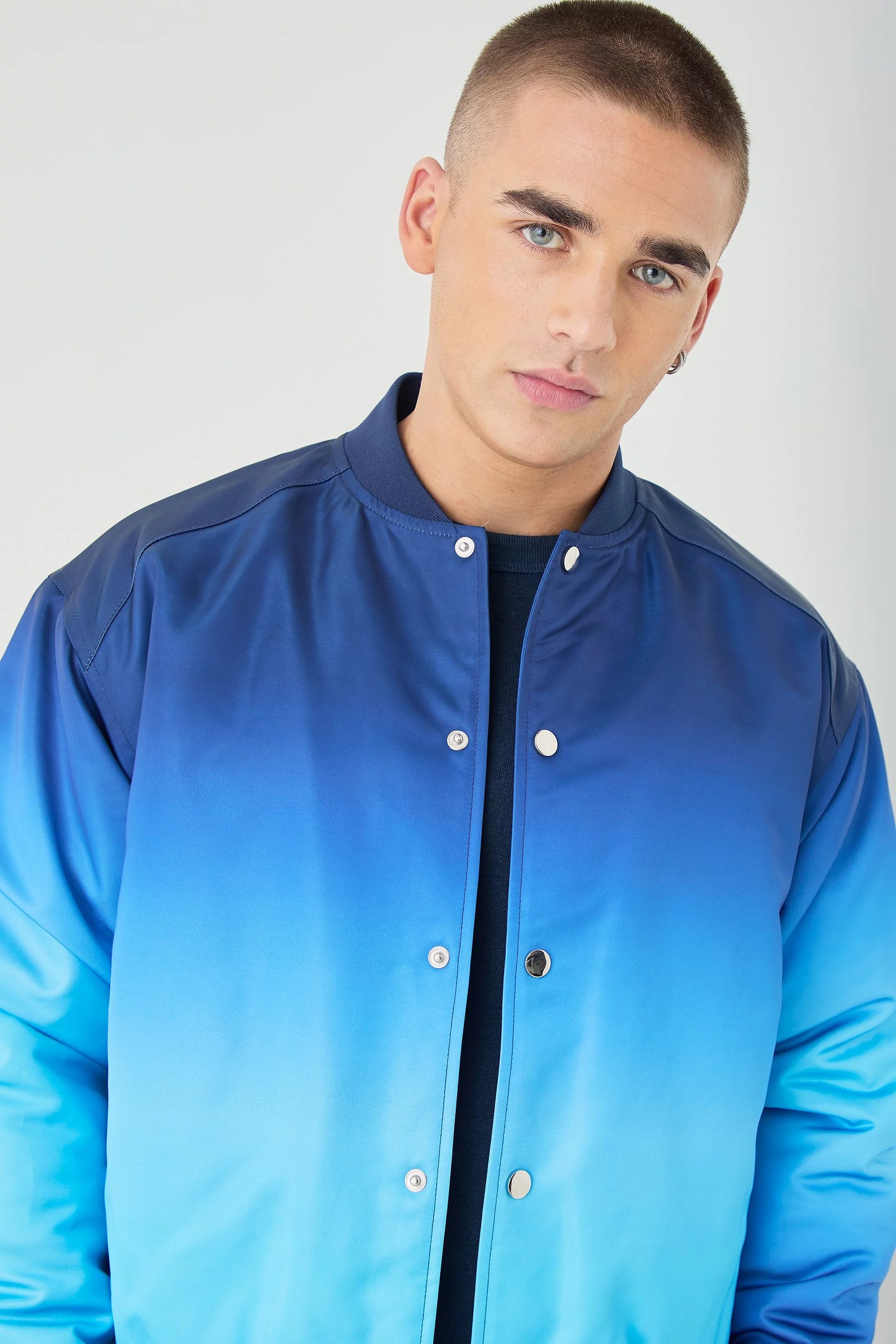 Campera Bomber Blue Degrade