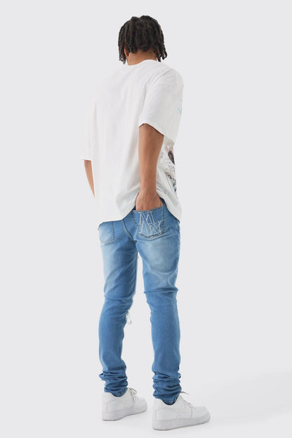 Jean ripped rasgado denim