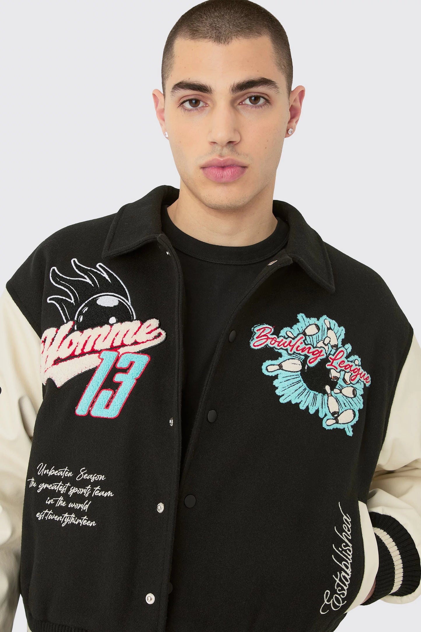 Campera Universitaria Bowling homme