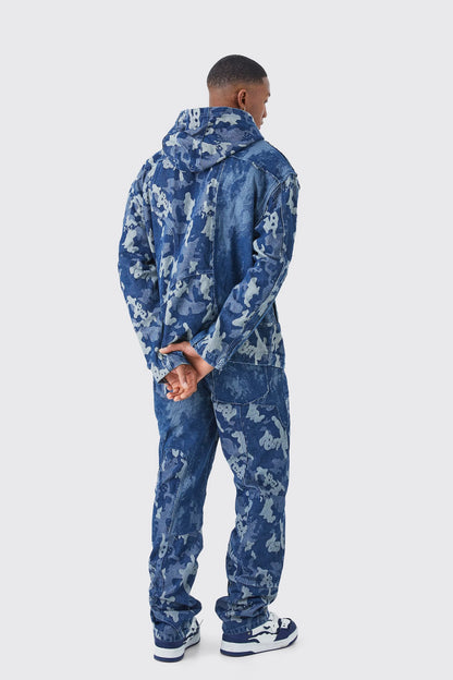 Campera Oversize Blue camo