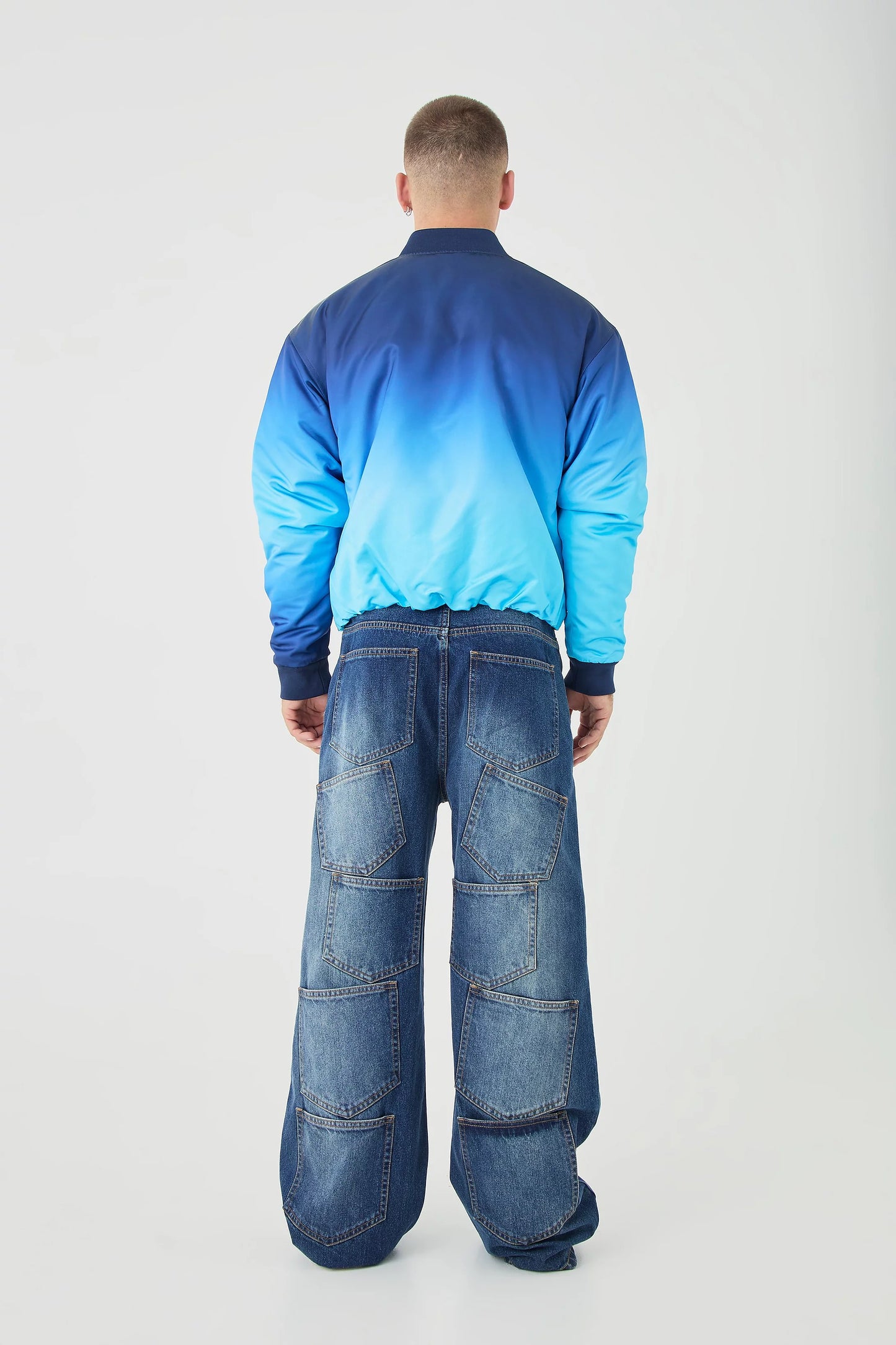 Campera Bomber Blue Degrade