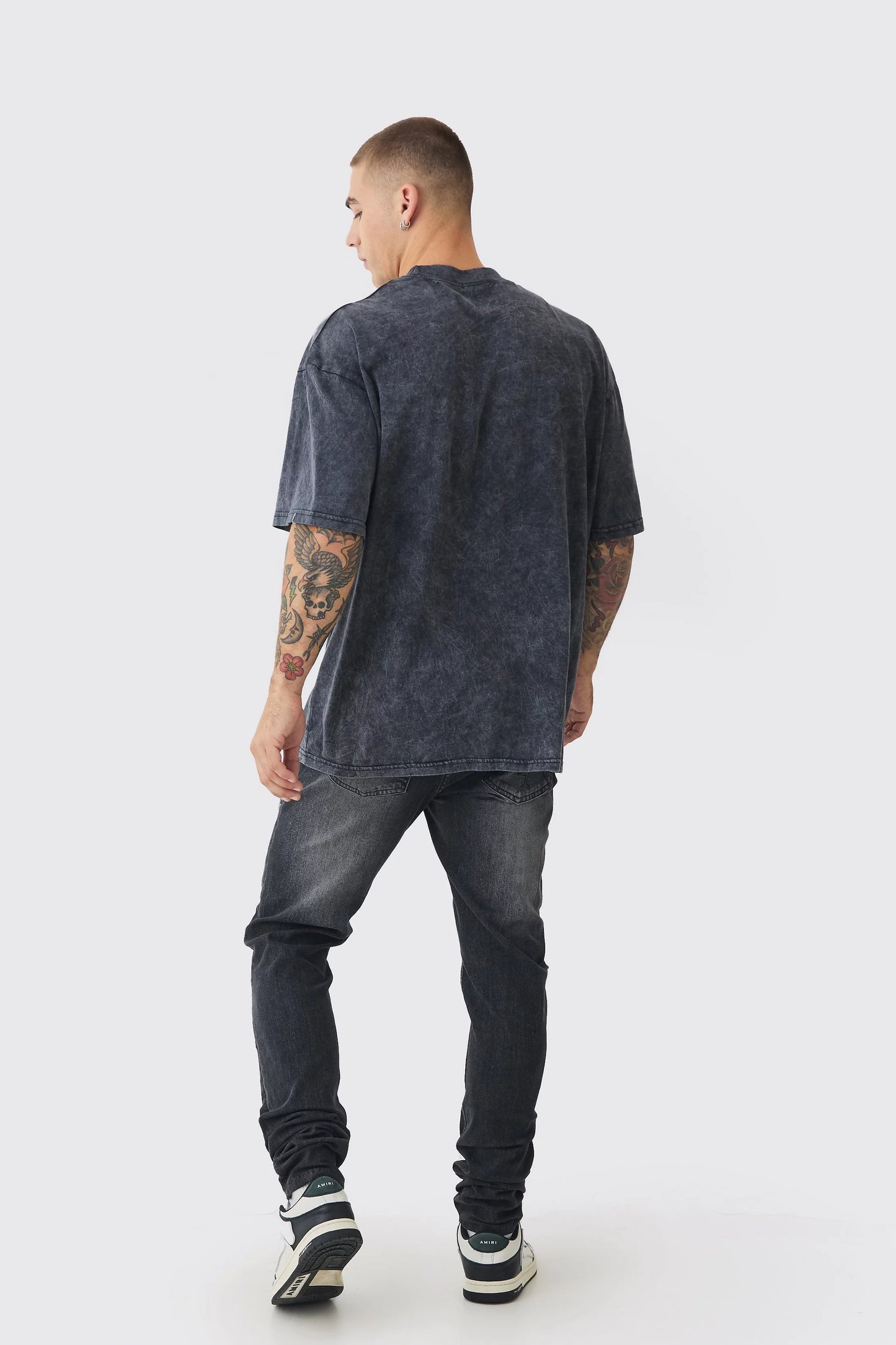 Jean ripped rasgado black