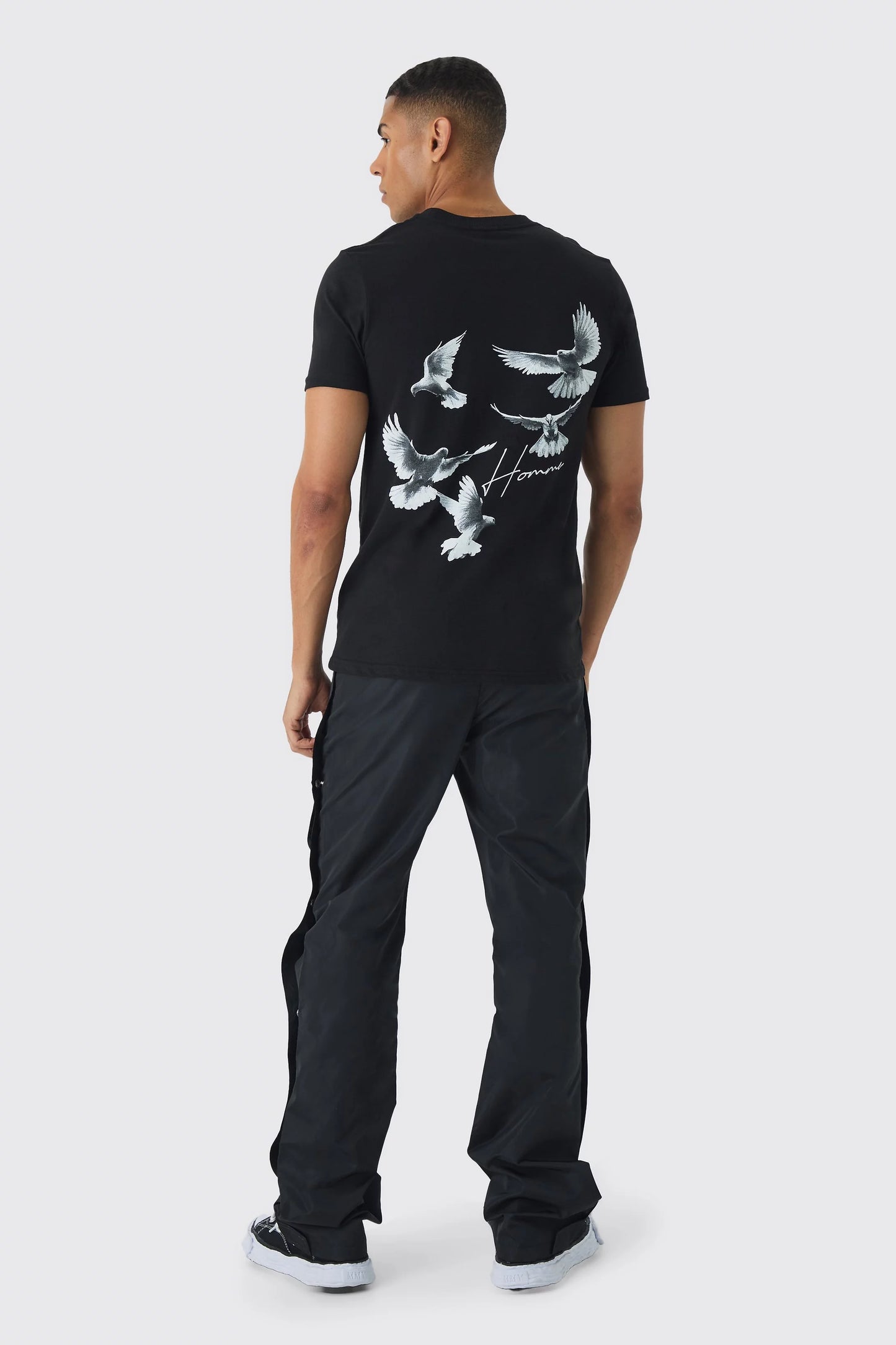 Camiseta basic black + Camiseta homme dove