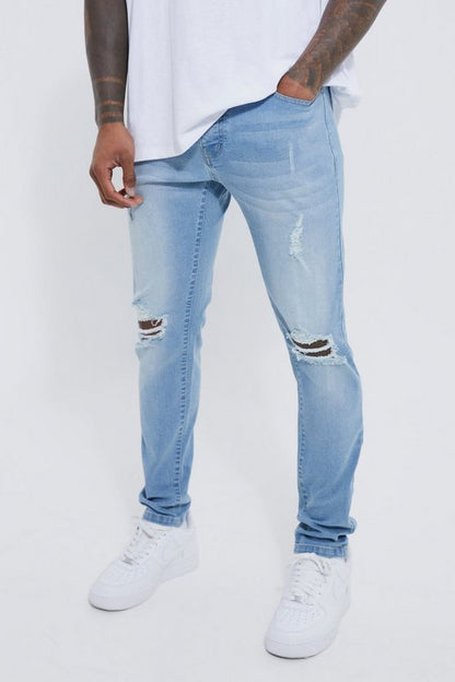 Jean cargo Ripped (Azul claro)