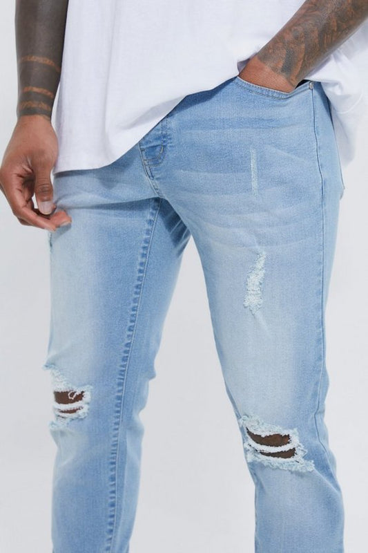 Jean cargo Ripped (Azul claro)